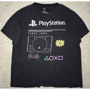 PlayStation Since 1994 Graphic T-Shirt Black XL Official